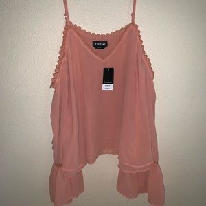 Peach Bebe off the shoulder top